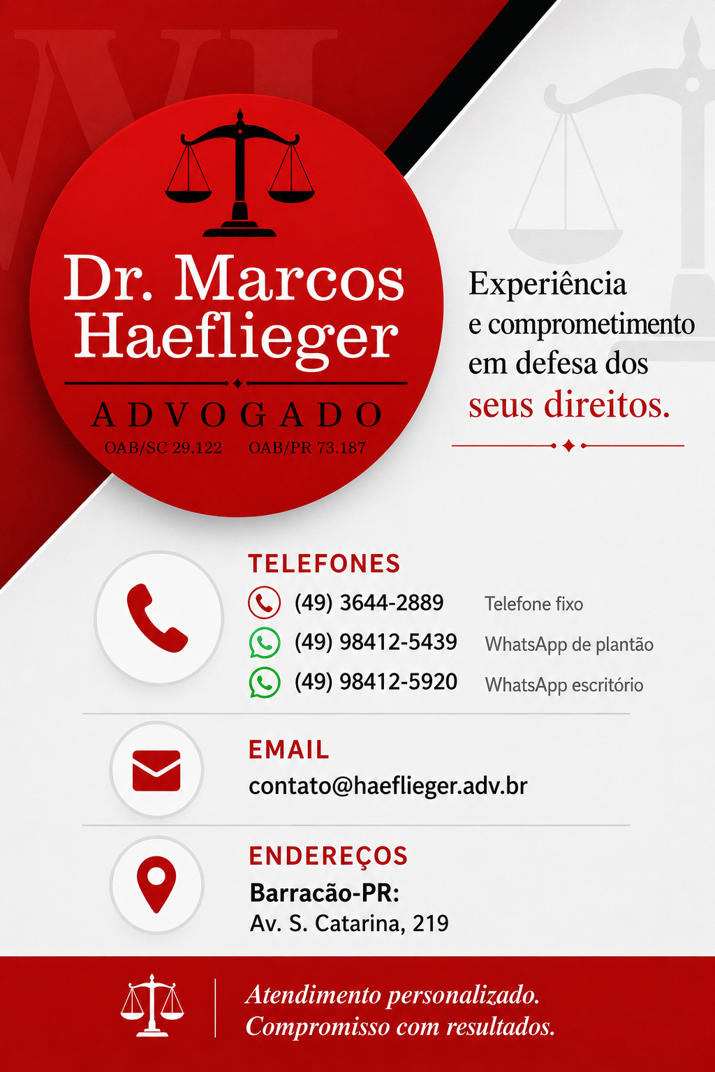 DR. Marcos Haeflieger Advogado